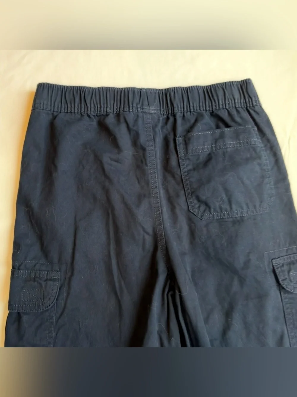 The Children's Place Light Gray & Navy Chino and Cargo Pants Set